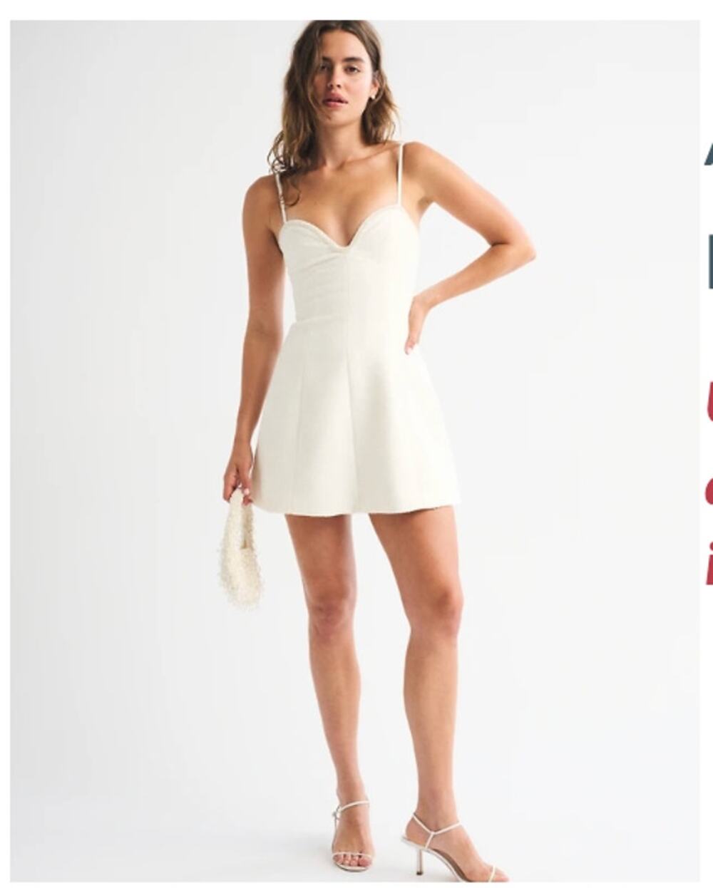 NWT Abercrombie & Fitch Faux Pearl Trim Mini Dress XLT